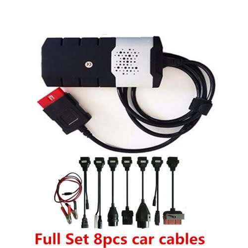 Delphi DS USB Diagnostic Unit plus 2016 Software for Cars /Trucks + 8 Piece Car Cable Set R1849