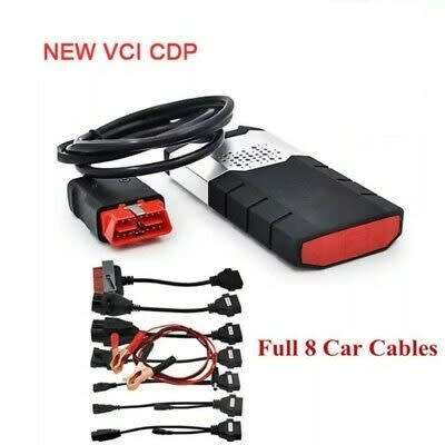 Delphi DS USB Diagnostic Unit plus 2016 Software for Cars /Trucks + 8 Piece Car Cable Set R1849