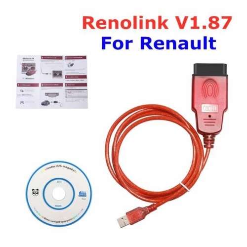 Renolink OBD2 Renault ECU Programmer V1.87 Key Coding UCH Matching Dashboard Coding R999