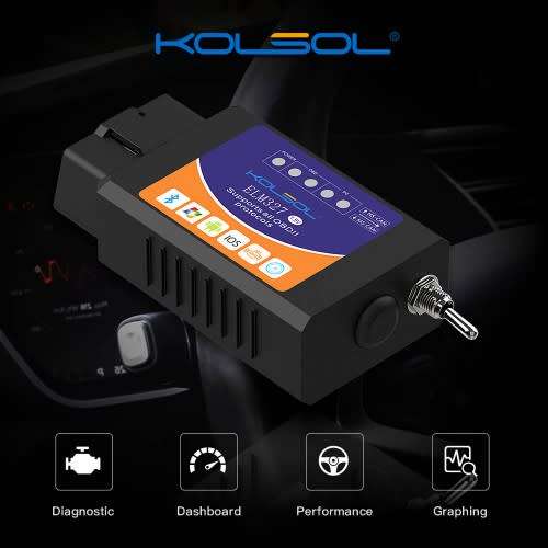 ELM327 Bluetooth OBD2 Scanner V1.5 with Switch modified for Forscan CH340+25K80 Chip HS-CAN / MS-CAN
