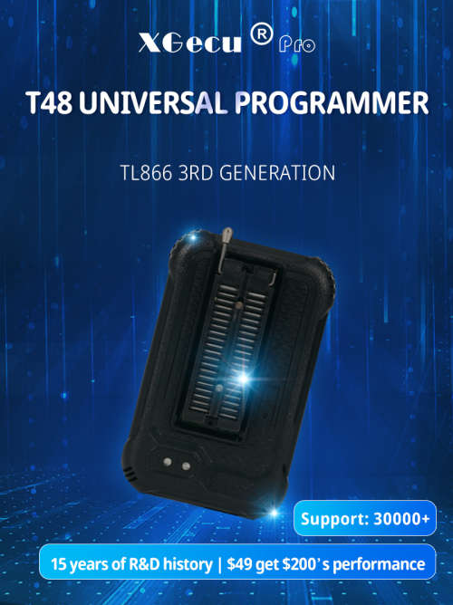 Original XGecu T48 universal MCU programmer (TL866 3rd generation) plus 12 Adapters, R2450