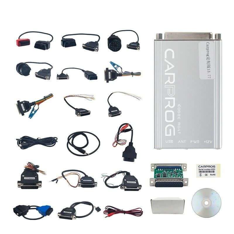 New Online Carprog V13.77 Full Adapters with keygen For Radio/IMMO ECU Repair Tool, R2599