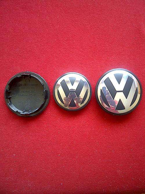 VW Wheel center hub cap badges, 55mm & 65mm, R75 or 4 for R260