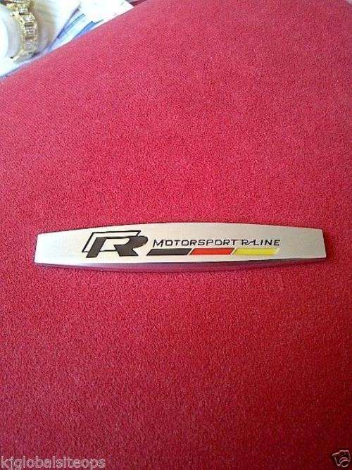 VW RLineR Line MotorSport 3D Aluminium Fender Badge
