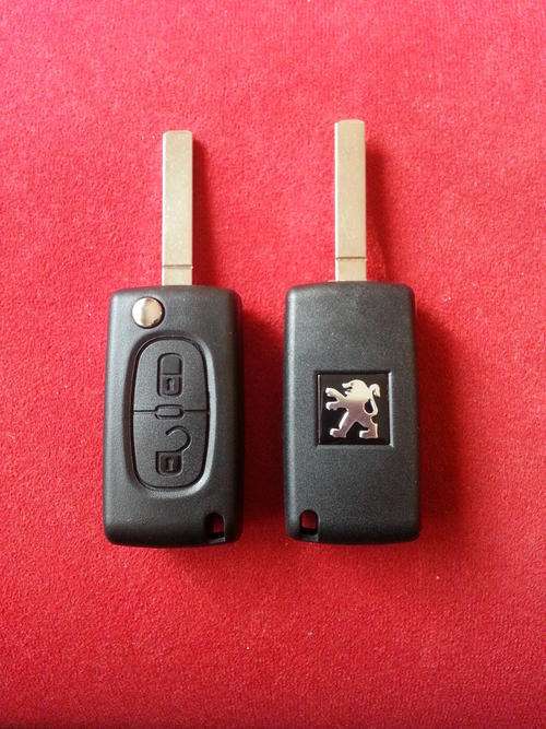 PEUGEOT 2 Button Flip Key Replacement Case/Shell/Fob, Blade without groove, Brand New, R110
