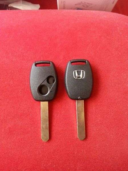 HONDA 2 Button Remote key replacement case/shell/fob + blank blade, Accord/Civic/CRV, R100 each
