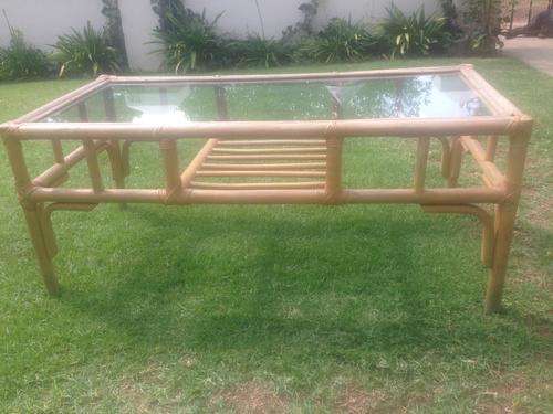 Cane Table with magazine rack