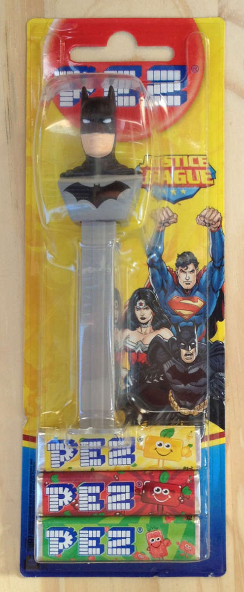 BATMAN PEZ dispenser from JUSTICE LEAGUE OF AMERICA - mint in sealed packaging