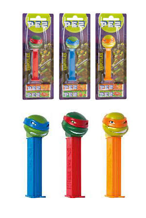 3 x TMNT PEZ dispenser from TEENAGE MUTANT NINJA TURTLES - mint in sealed packaging