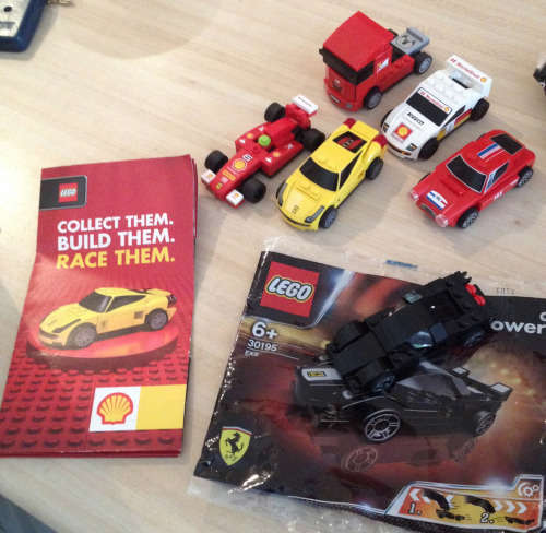 LEGO SHELL FERRARI lot of 6 - loose