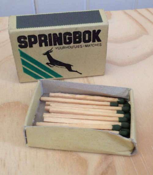 SPRINGBOK MATCHBOX MATCHBOXES South Africa from 1980s - LAST ONE LEFT!