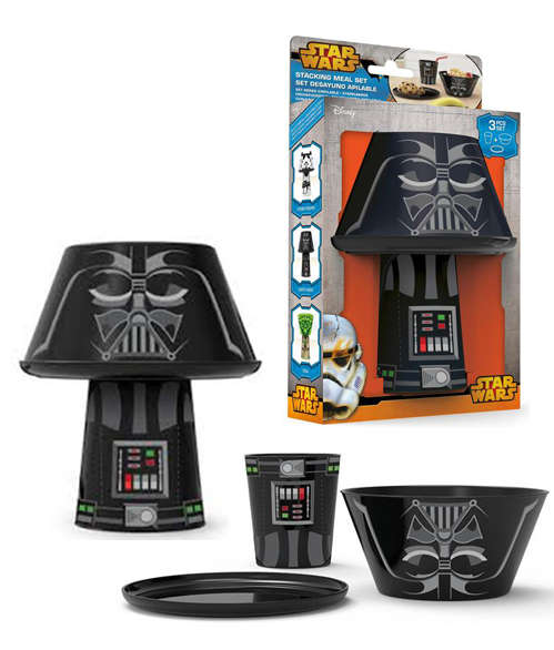 Star Wars DARTH VADER stacking cup bowl and plate set - mint in box
