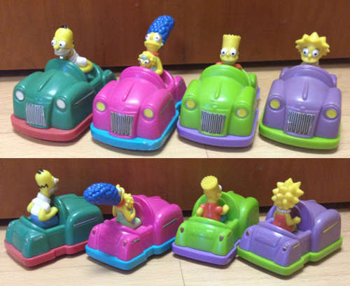 THE SIMPSONS BumPer cars set - complete 4 character cars