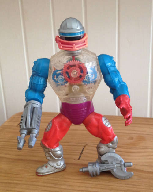 MOTU ROBOTO red legs and silver boots variant from He-man Masters of the universe 1985