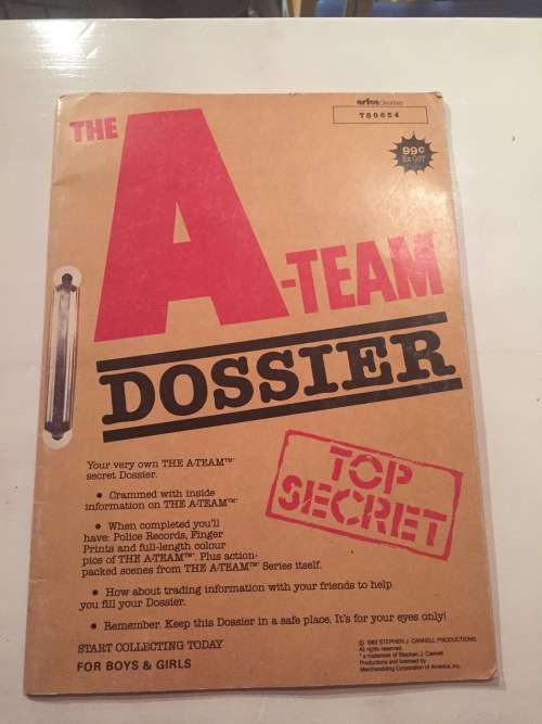 A-team Sticker Dossier album with 52 collectible cards set - 1984