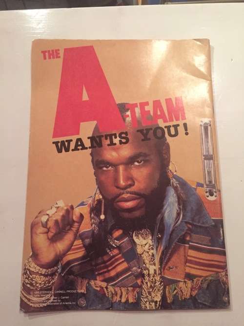 A-team Sticker Dossier album with 52 collectible cards set - 1984