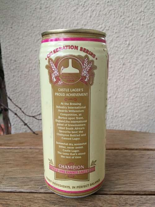Vintage rare South Africa CASTLE LAGER Special edition Celebration can - sealed - 1980s
