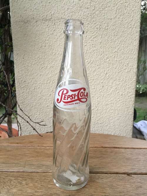 Rare vintage PEPSI Soda Glass Bottle - South African classic! Estimated 1960s through to early 1970s