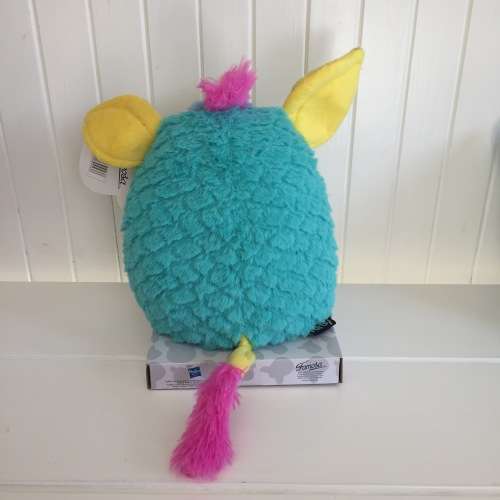 Hasbro FURBY BLUE with YELLOW Ears Plush Toy 20cm high New Mint on Card