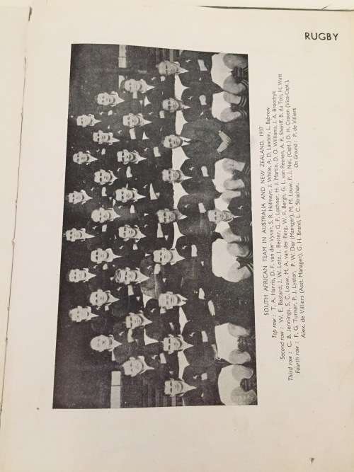 SPRINGBOKS Past and Present Book - Record of Men & Woman representing South Africa 1888 to 1947