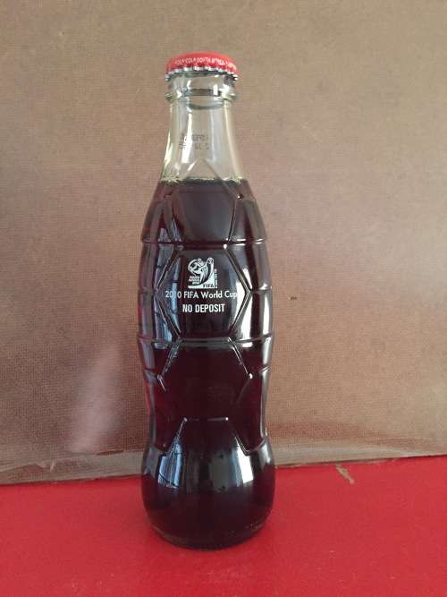 COCA COLA COKE Official FIFA World CUP 2010 logo Glass Bottle - sealed