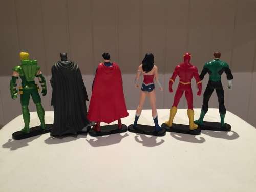 Justice League lot of 6 figures - 8cm - Superman Flash Batman Wonder Woman Green Arrow Green Lantern