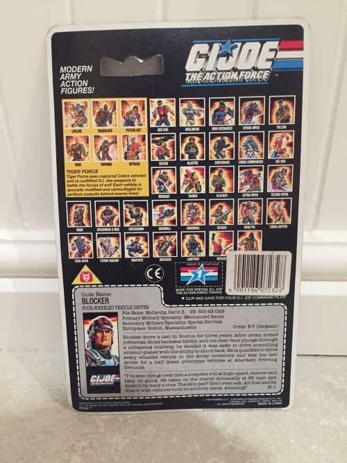 Vintage GI JOE The Action Force BLOCKER action figure - 1988 - HASBRO TOYS - MINT ON CARD