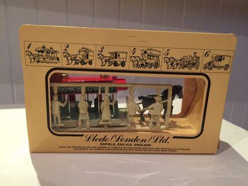 Lledo Toys UK Models of Days Gone Downtown Horse pulled Bus Cart 1983 Mint in Box