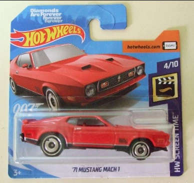 Hotwheels Hot Wheels 007 JAMES BOND 71 MUSTANG MACH 1 1971 DIAMONDS ARE FOREVER