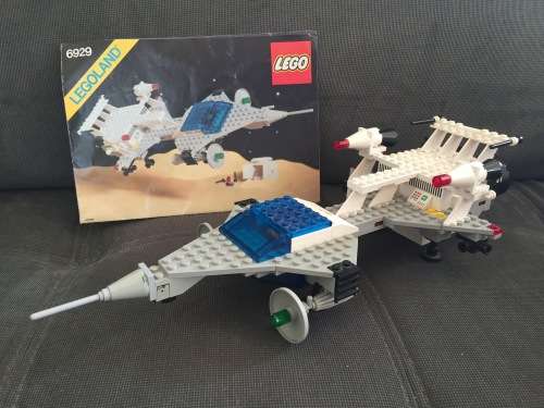 Vintage 1980 LEGO LEGOLAND SPACE 6929 SPACESHIP near complete with leaflet