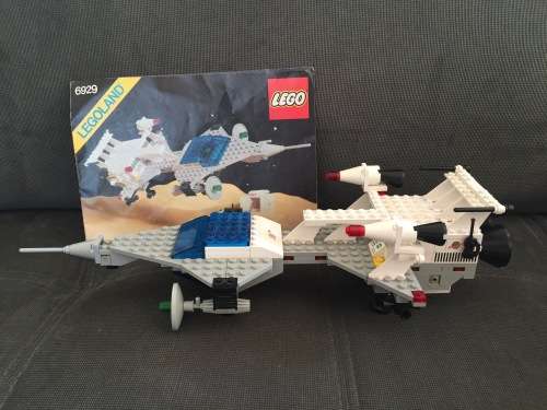 Vintage 1980 LEGO LEGOLAND SPACE 6929 SPACESHIP near complete with leaflet