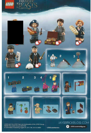 Lego HARRY POTTER Series 2 FANTASTIC BEASTS set of 5 figures no 18 to 22 - mint in sealed packets