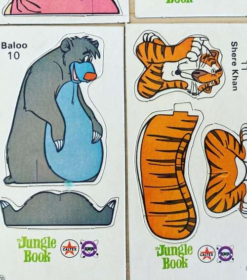 Walt Disney THE JUNGLE BOOK Caltex Petrol Station South African 1972 13 of 20 card set