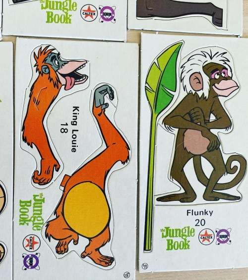 Walt Disney THE JUNGLE BOOK Caltex Petrol Station South African 1972 13 of 20 card set