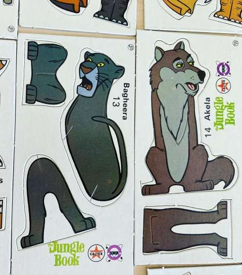 Walt Disney THE JUNGLE BOOK Caltex Petrol Station South African 1972 13 of 20 card set