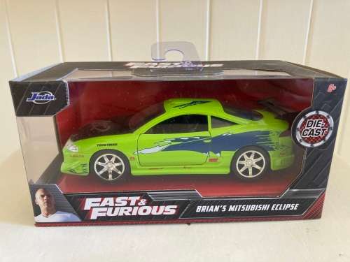 Jada toys FAST and Furious 1:32 Brian`s Mitsubishi Eclipse mint in box