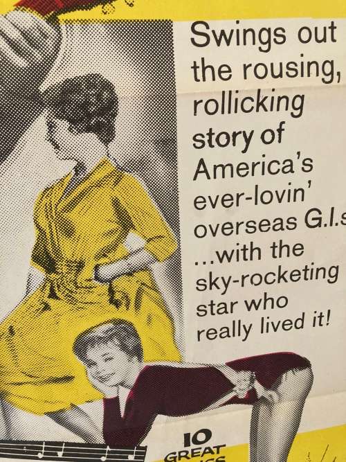 100% Original 1960s Elvis Presley GI BLUES Movie Poster - South African print