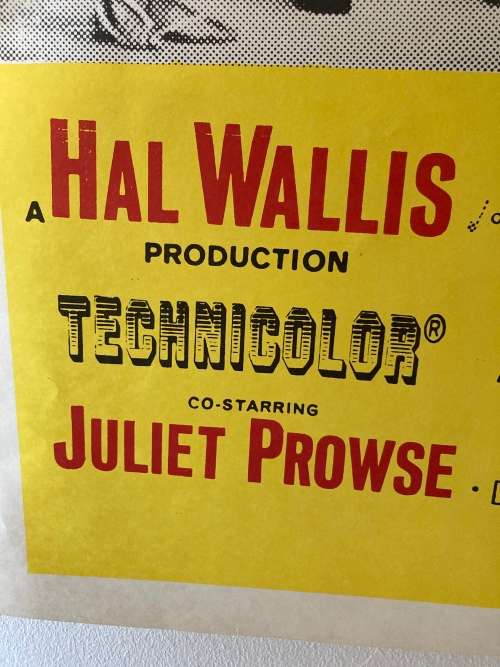 100% Original 1960s Elvis Presley GI BLUES Movie Poster - South African print