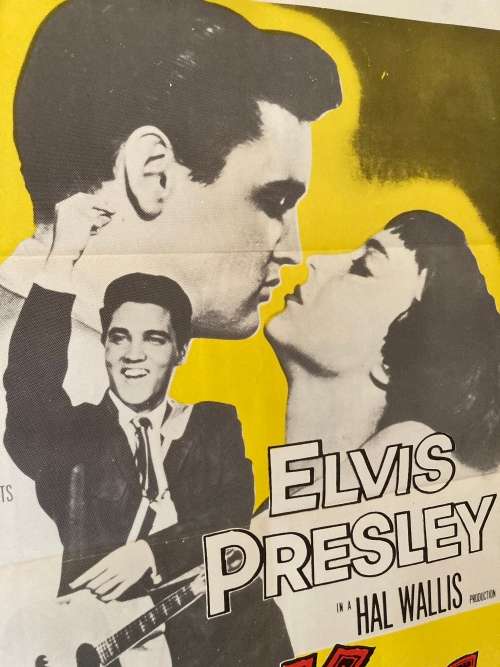 100% Original 1960s Elvis Presley KING CREOLE Movie Poster - South African print