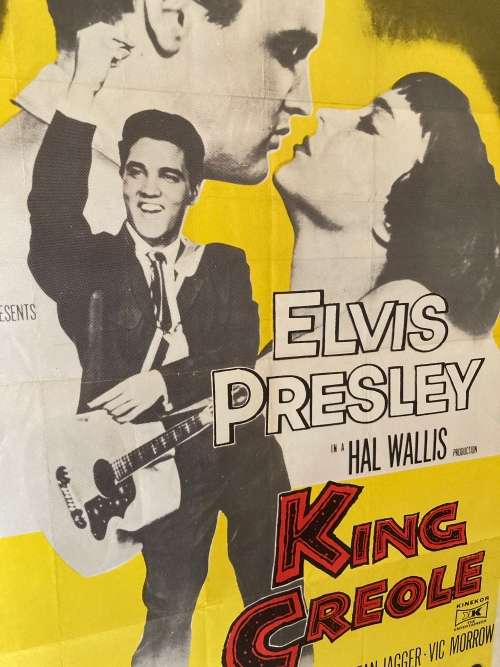 100% Original 1960s Elvis Presley KING CREOLE Movie Poster - South African print