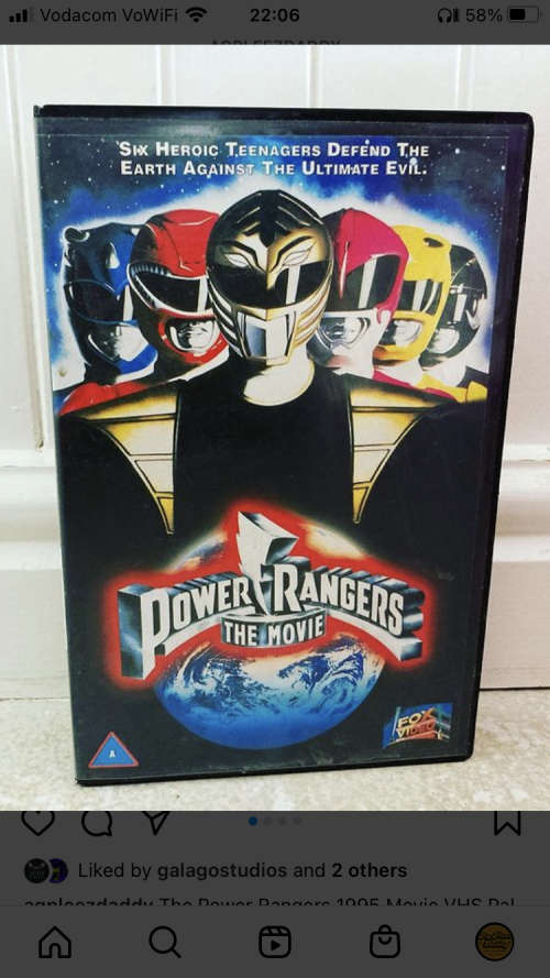 The MIGHTY MORPHIN POWER RANGERS MOVIE on VHS with original movie poster cover on box
