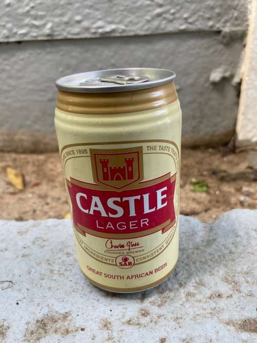 Vintage 1990s CASTLE LAGER Sealed Beer can SAB South African Breweries