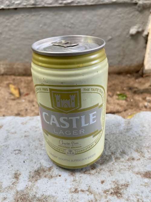 Vintage 1990s CASTLE LAGER Sealed Beer can SAB South African Breweries