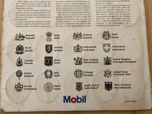 MOBIL Petrol Coat of Arms Promotion 1970s complete set