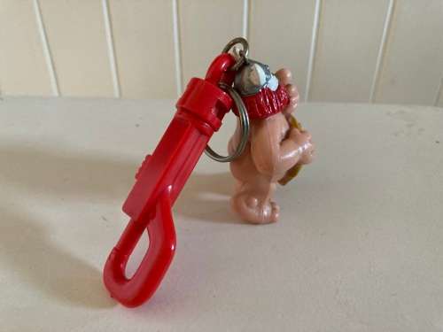 HAGAR THE HORRIBLE rubber figure WITH SHIELD  - excellent condition - rubber and smurf size