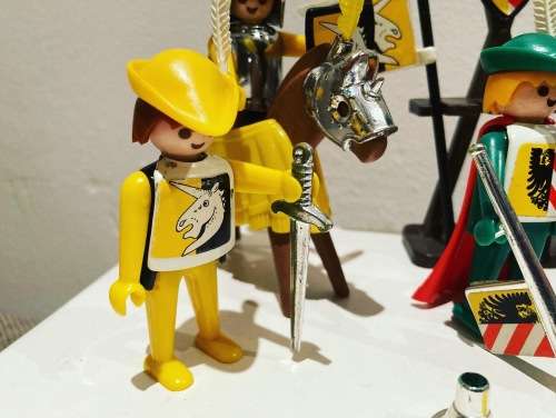 Vintage 1980s Playmobil Clicky No 3265 Medieval Knights Jousting Tournament set
