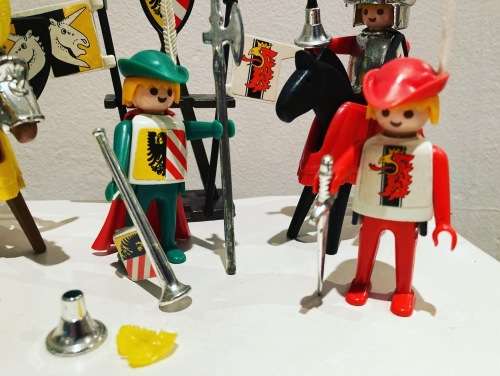 Vintage 1980s Playmobil Clicky No 3265 Medieval Knights Jousting Tournament set