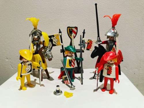 Vintage 1980s Playmobil Clicky No 3265 Medieval Knights Jousting Tournament set
