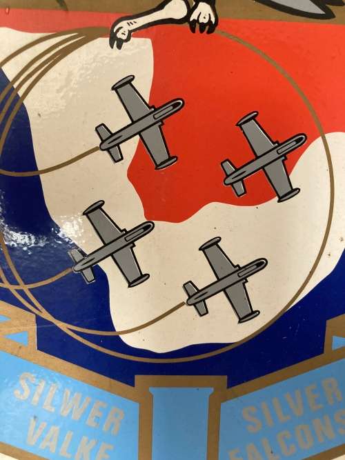 Vintage 1970s 1980s original SAAF SILVER FALCONs Signage South African Air Force