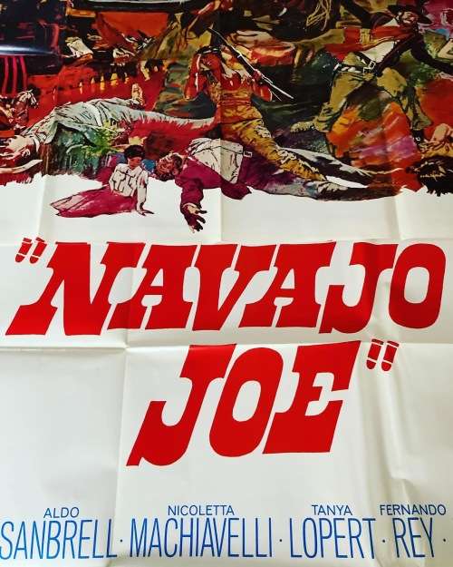 NAVAJO JOE Burt Reynolds 100% Original movie 1966 THREE SHEET Movie Poster - USA print